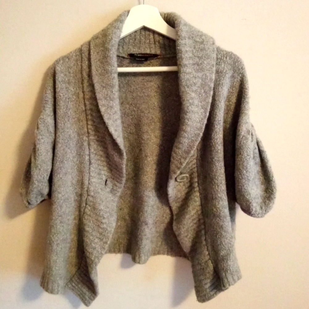 Vintage grey wool  blend cardigan